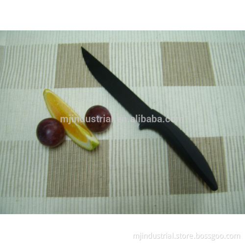 Black mirror serrated ceramic steak knife BK120BMS-A